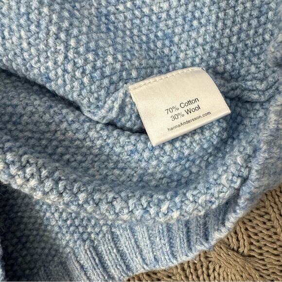 Hanna Andersson All is Calm Blue Heather Short Sleeved Sweater Dress 5 - Picture 8 of 11